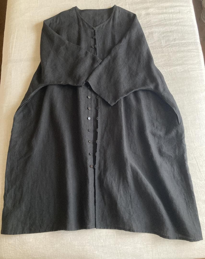 夏物＊ヨーガンレール麻縮み＊ロング羽織りチュニック＊ババグーリ