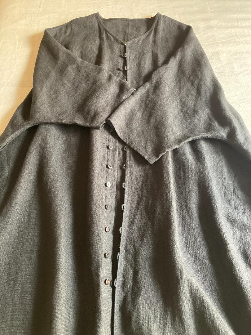 夏物＊ヨーガンレール麻縮み＊ロング羽織りチュニック＊ババグーリ