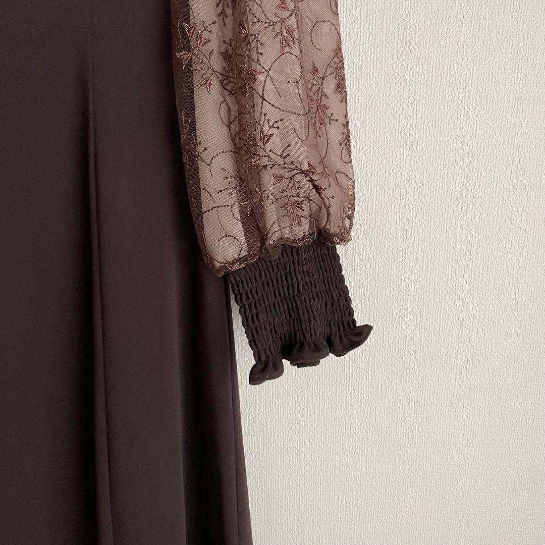 ANDRESD sleeve embroidery dress S サイズ