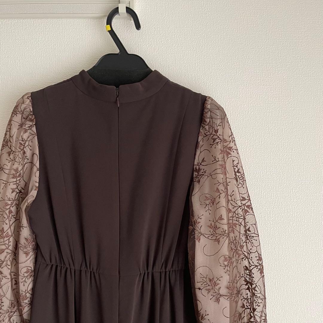 ANDRESD sleeve embroidery dress S サイズ