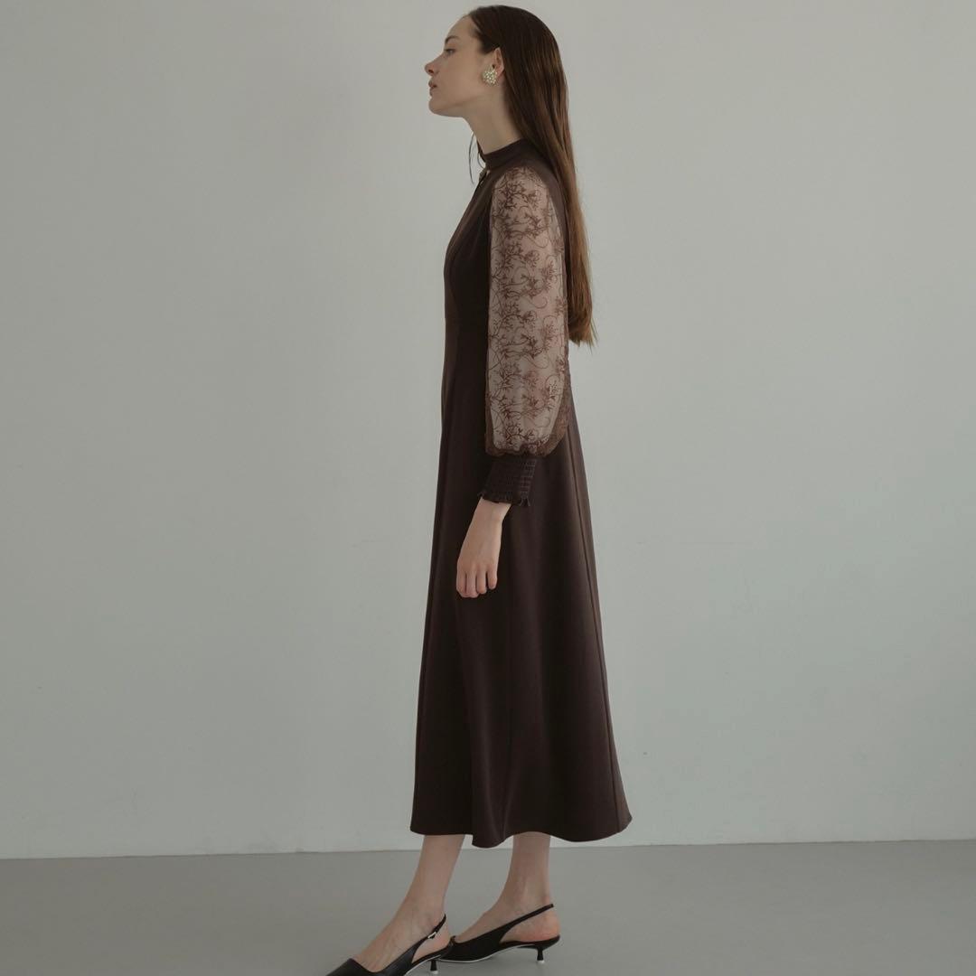 ANDRESD sleeve embroidery dress S サイズ