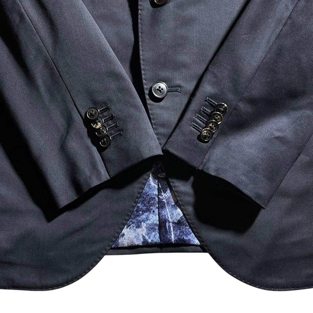 極美品 REDA 3ピース スーツ 裏地蛇柄 ネイビー イタリア生地 水牛ボタン