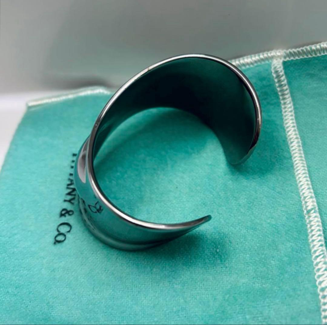 ティファニー TIFFANY & Co. ボーンカフ バングル 左手 ルテニウム
