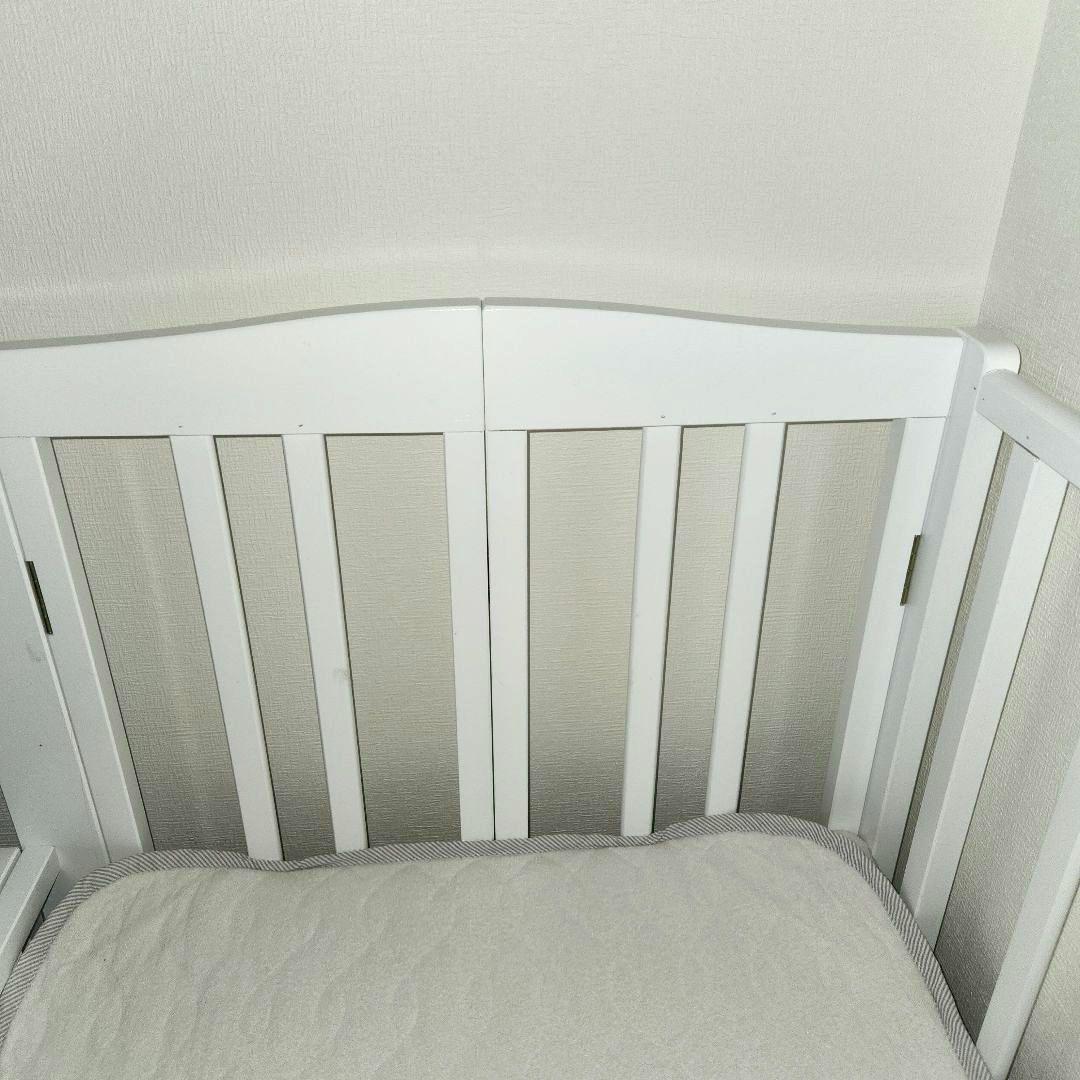 【美品】カトージ　ミニベビーベッド　折りたたみ　カトージ　ホワイト