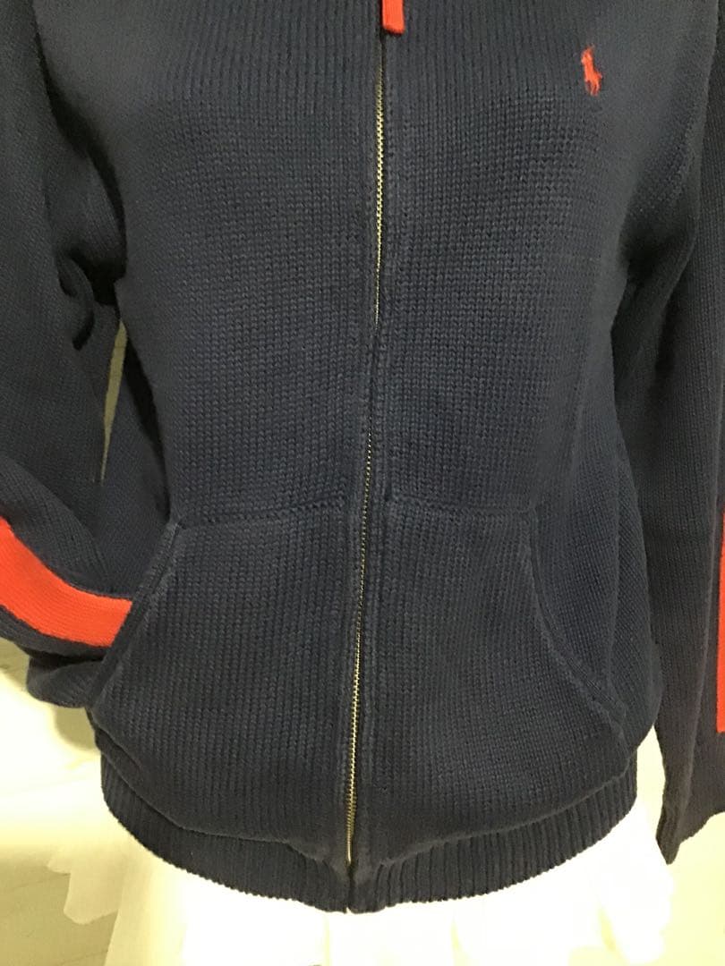 ★ポロラルフローレン★Y2K ポニー ニットパーカー ネイビー