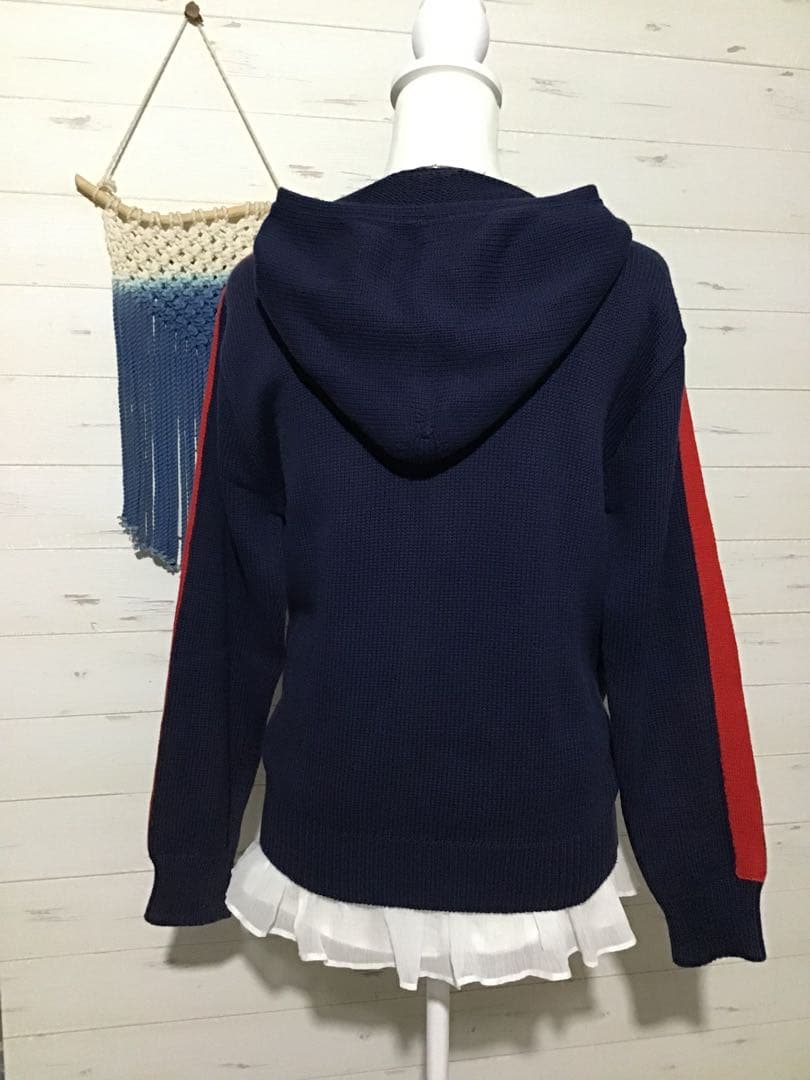 ★ポロラルフローレン★Y2K ポニー ニットパーカー ネイビー