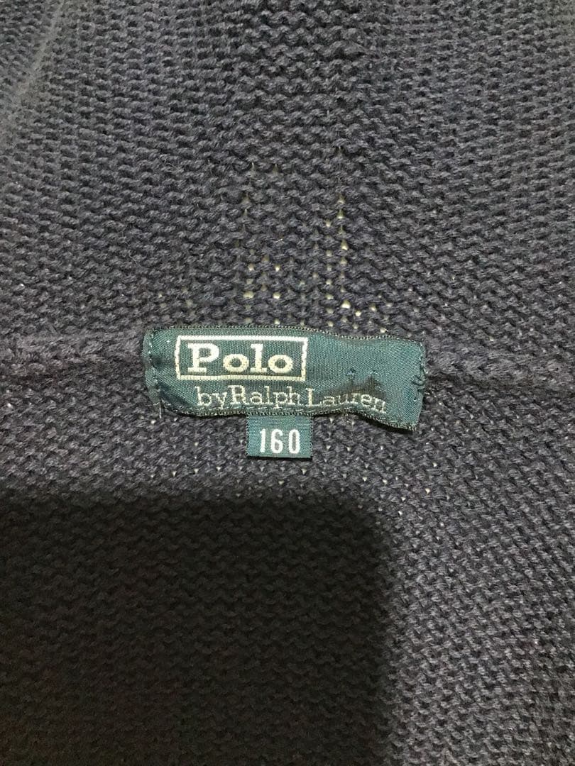 ★ポロラルフローレン★Y2K ポニー ニットパーカー ネイビー