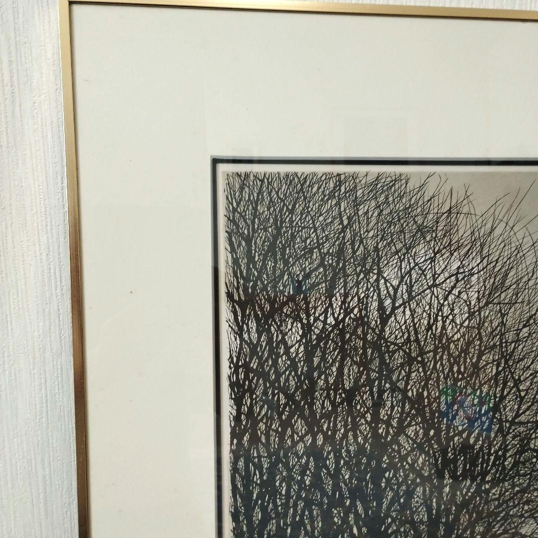 [真作] ジャック・デぺルト リトグラフ/ 雪の朝 /幅69cm 、高83cm