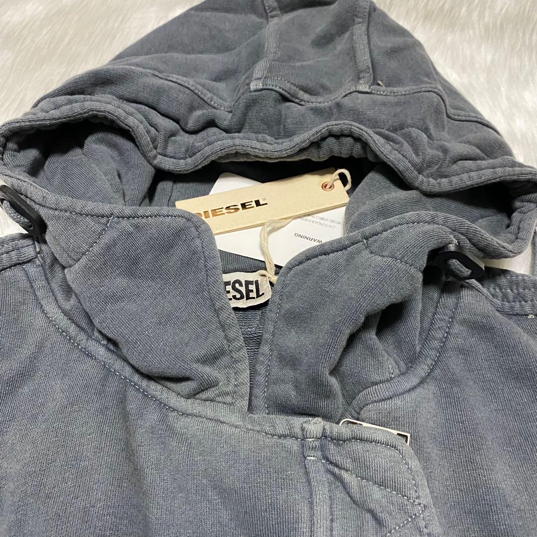 a9 未使用品　DIESEL USED加工　スウェット素材モッズコート　濃灰　S
