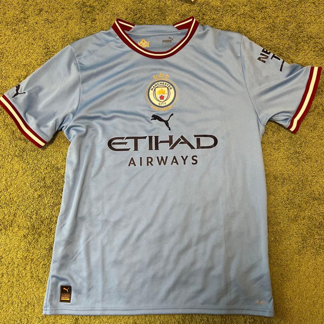 マンチェスターシティ トレブル記念ユニフォーム Lサイズ