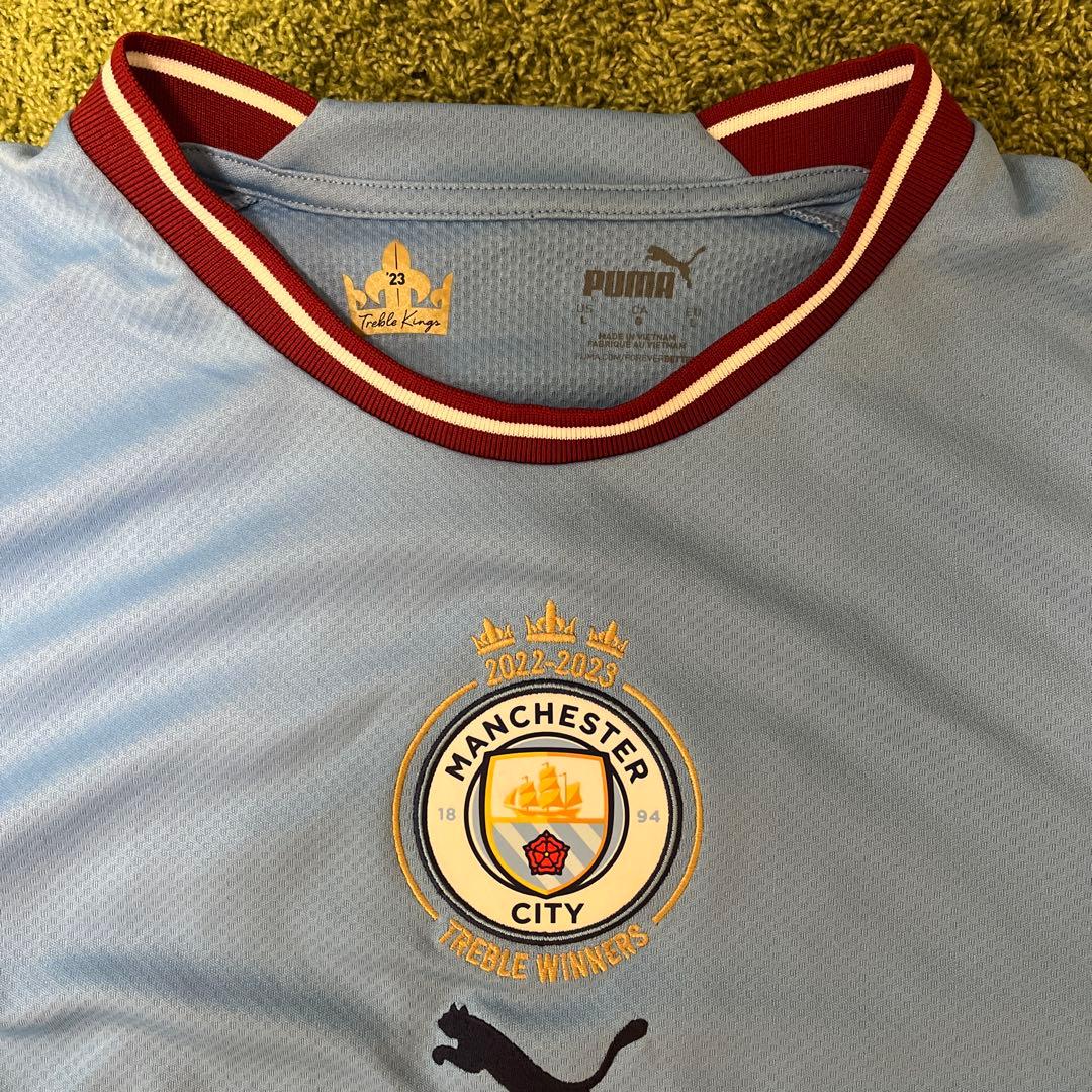 マンチェスターシティ トレブル記念ユニフォーム Lサイズ