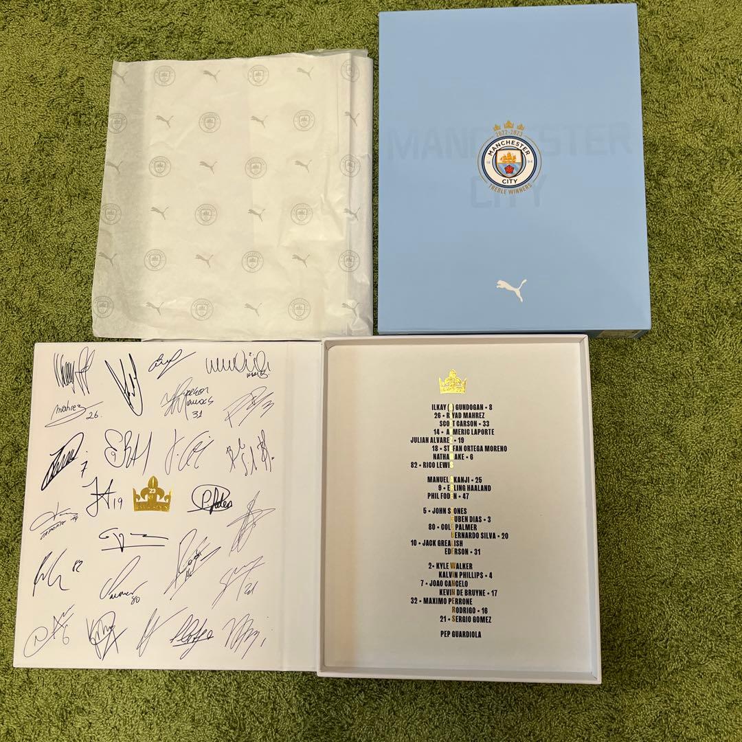 マンチェスターシティ トレブル記念ユニフォーム Lサイズ