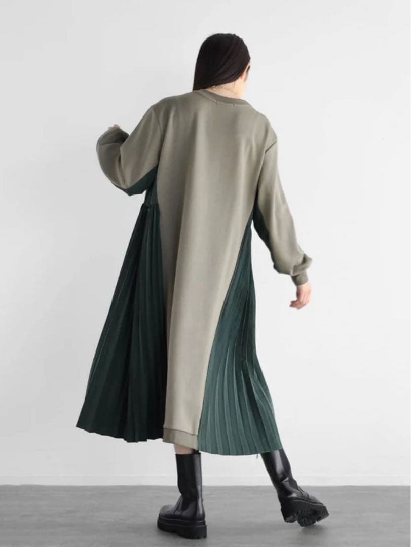 撫子◆定価15000円◆新品タグ付◆ヤマダヤ◆プリーツドッキングワンピース