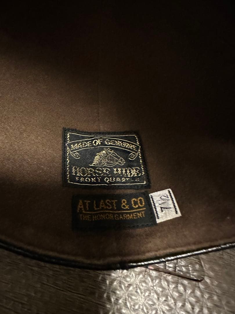 最終価格　Atlast&co ホースハイド　スポーツキャップ　アットラスト