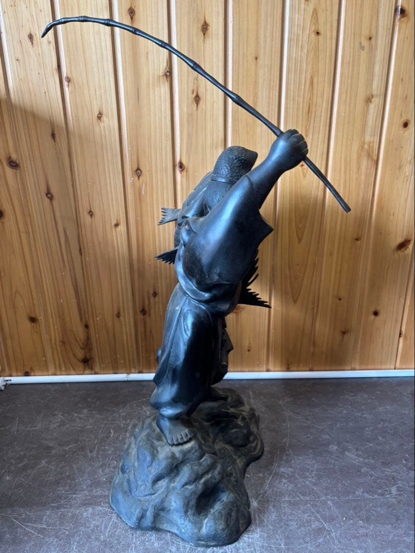 【恵比寿様置物】金属製 金属工芸 美術品 インテリア 七福神