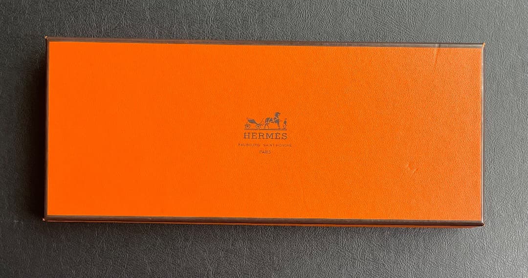 HERMES PARIS ストライプ ハンカチ 2枚セット