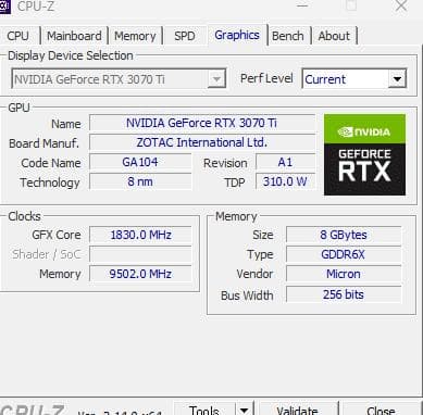 グラフィックボード・グラボ・ビデオカード zotac geforce RTX3070ti 8GB