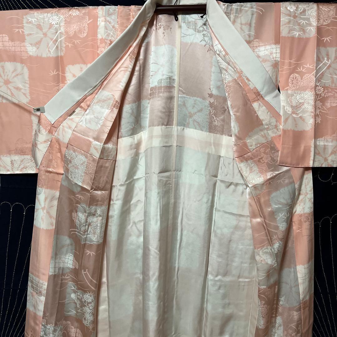 【ますいわや】【しつけ付き】正絹　長襦袢　単衣　居敷当て・半襟付き