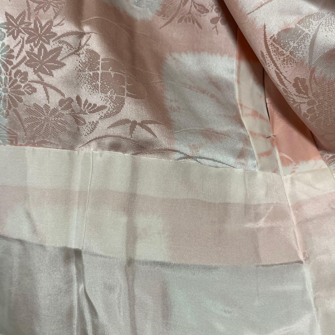 【ますいわや】【しつけ付き】正絹　長襦袢　単衣　居敷当て・半襟付き