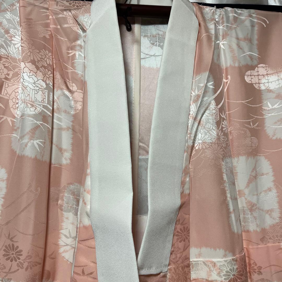 【ますいわや】【しつけ付き】正絹　長襦袢　単衣　居敷当て・半襟付き