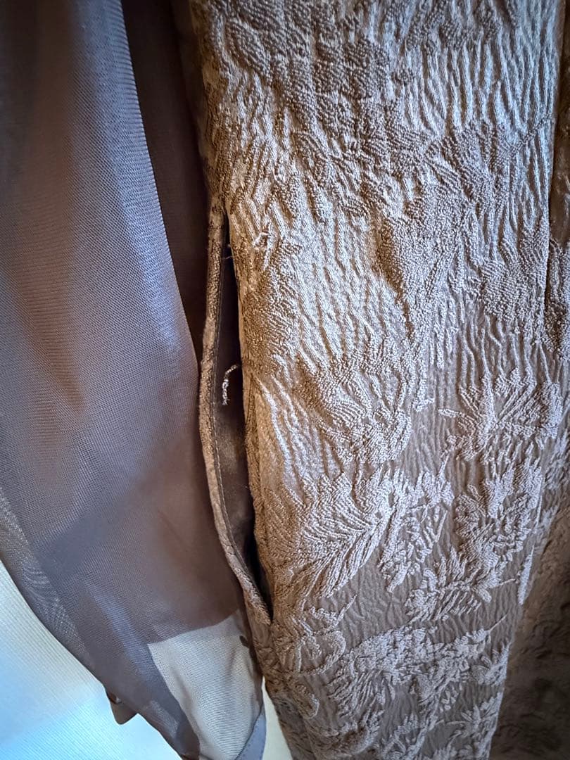 AIMER チュールブラウス付きジャカードIラインパーティードレス　結婚式