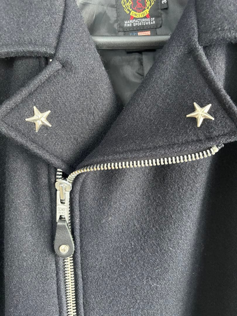 Schott ネイビー ピーコート 38