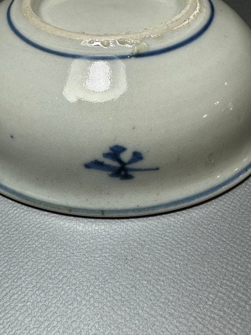 古伊万里　花籠紋様　小皿　豆皿　5枚セット　染付