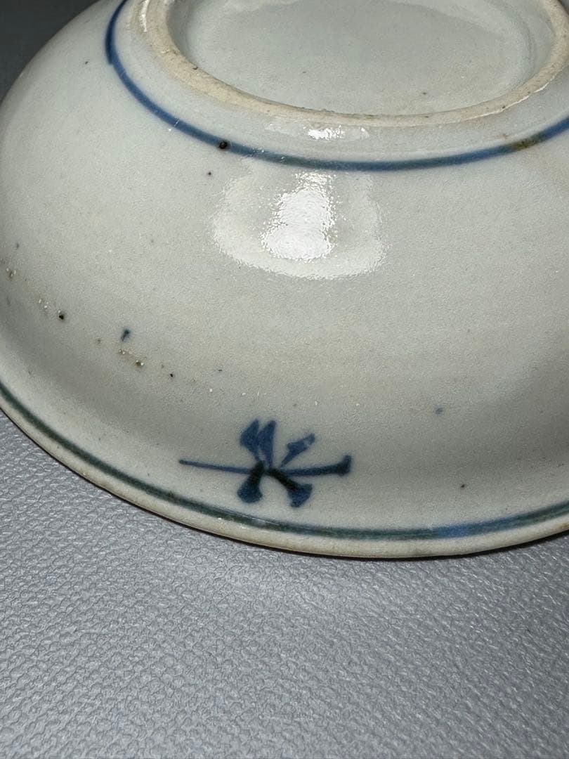 古伊万里　花籠紋様　小皿　豆皿　5枚セット　染付