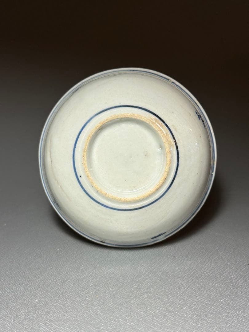 古伊万里　花籠紋様　小皿　豆皿　5枚セット　染付