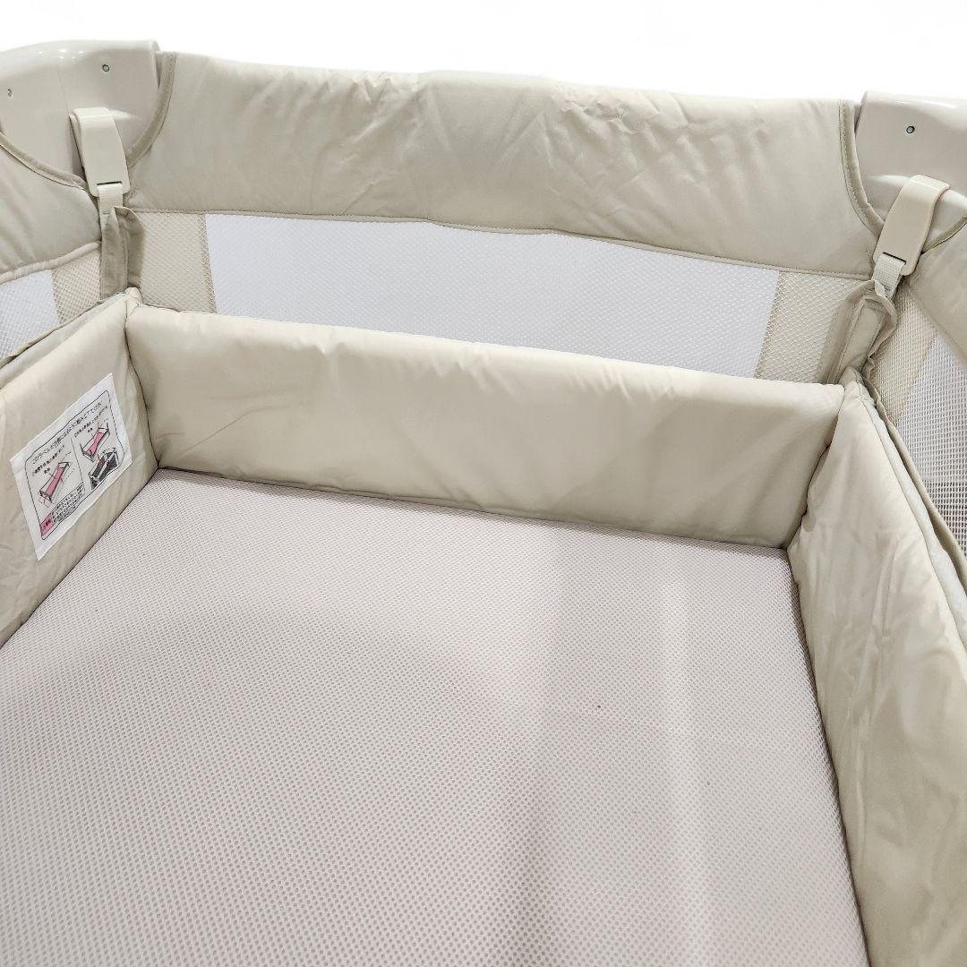 【美品】Aprica アップリカ ベビーベッド ココネルエアー ミルクホワイト