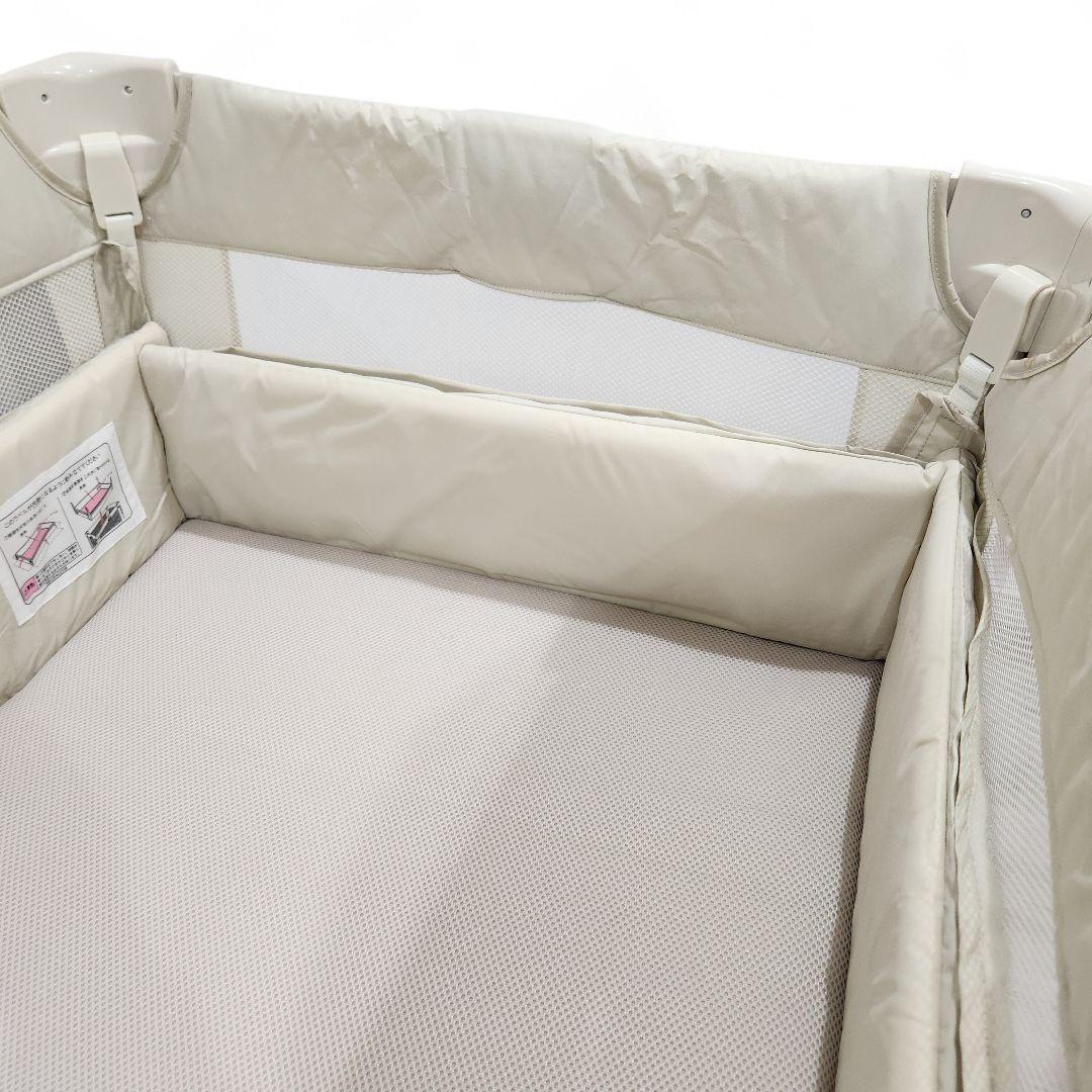 【美品】Aprica アップリカ ベビーベッド ココネルエアー ミルクホワイト