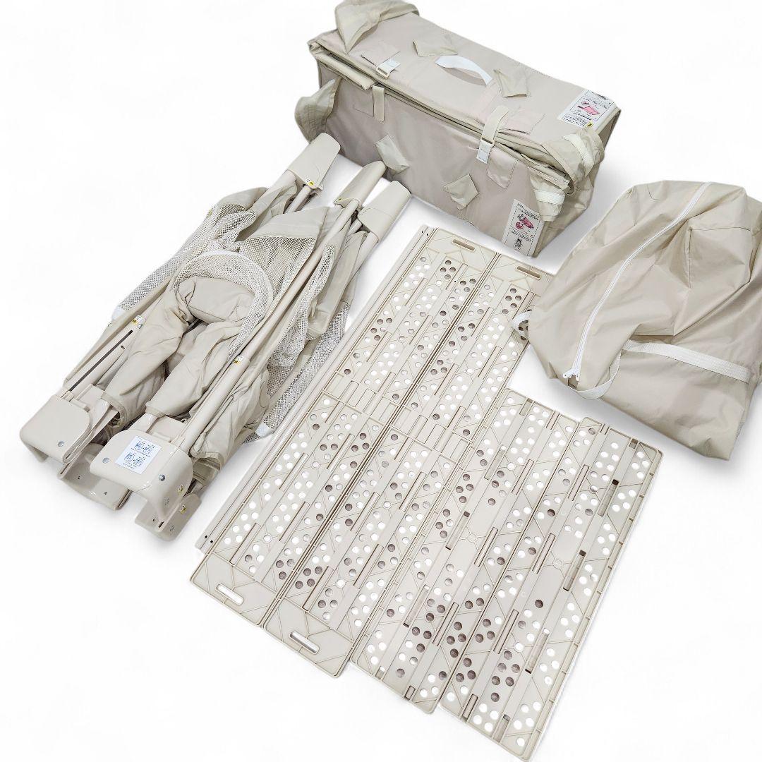 【美品】Aprica アップリカ ベビーベッド ココネルエアー ミルクホワイト