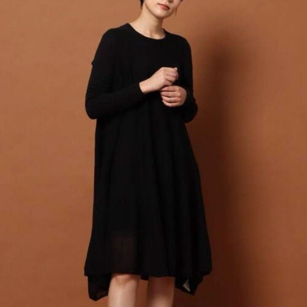 美品 マーレット ADDISON ニットワンピース 根岸由香里さん着 ティアード