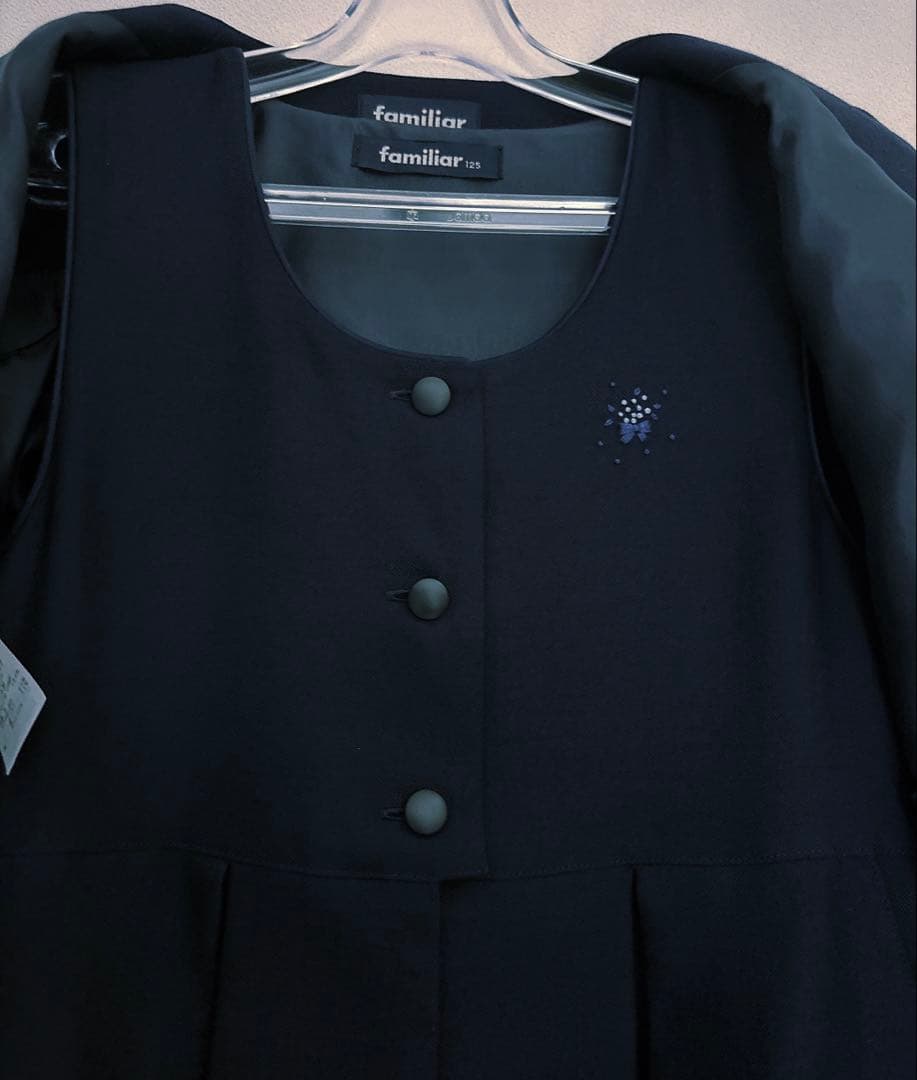 familiar 小学受験　アンサンブル　125 ネイビー　未使用に近い