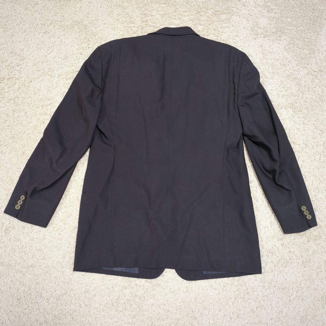 【希少】ジョルジオアルマーニ　スーツセットアップ　シルク混　XL　ストライプ