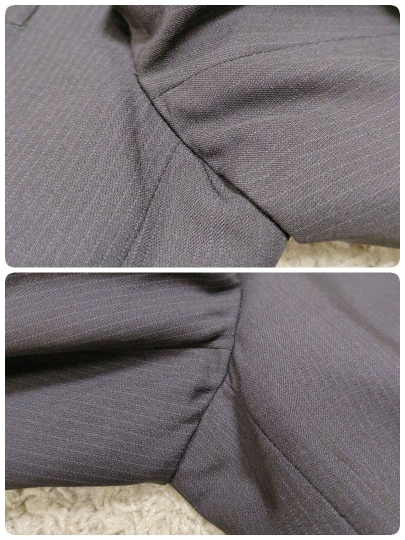 【希少】ジョルジオアルマーニ　スーツセットアップ　シルク混　XL　ストライプ