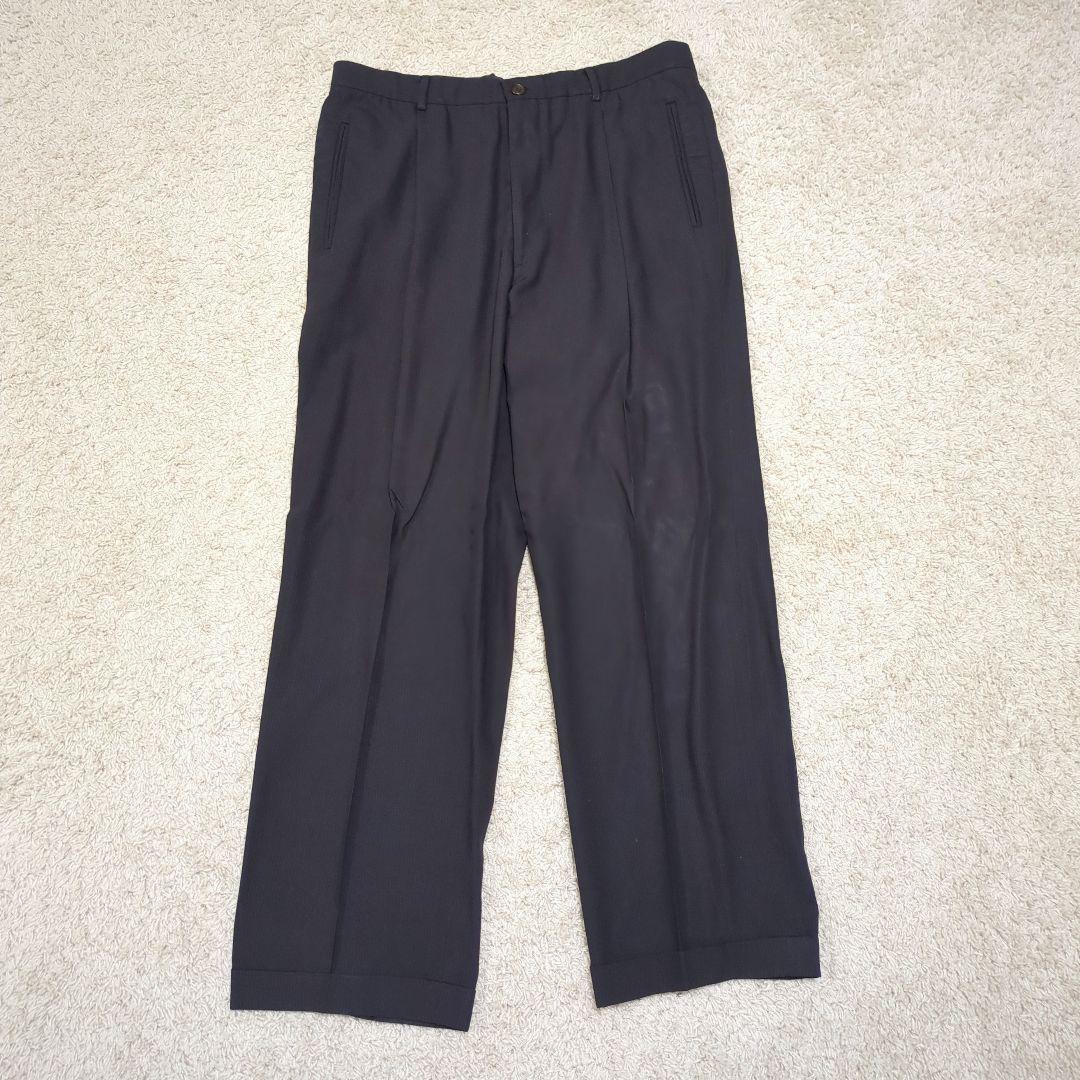 【希少】ジョルジオアルマーニ　スーツセットアップ　シルク混　XL　ストライプ