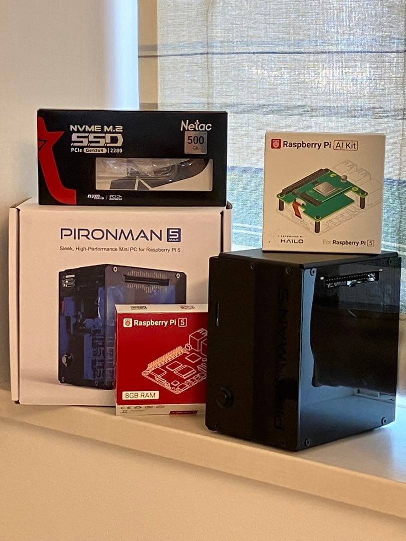 Raspberrypi5 8GB、PIRONMAN5 max、SSD、AIKit
