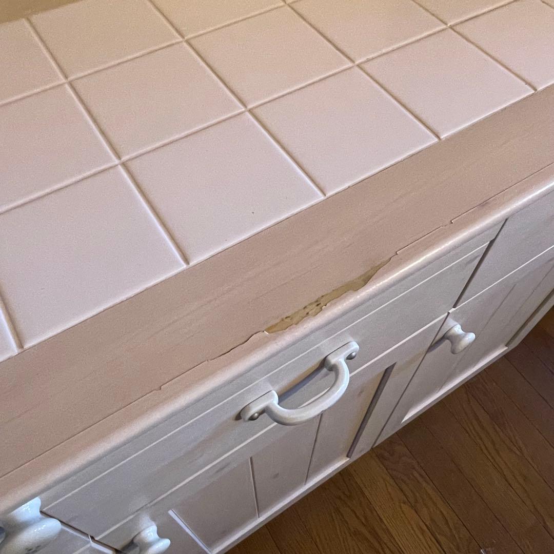 ナチュラル　ホワイト系食器棚　キャビネット