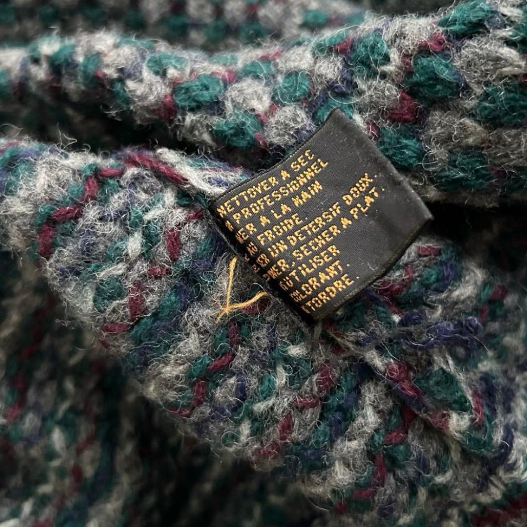 【希少】80s エディーバウアー ポップコーン シェットランドウールニット L