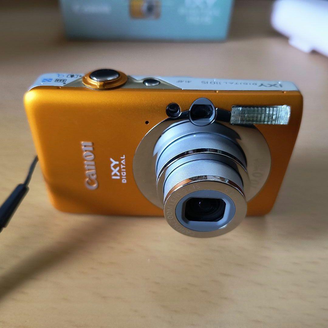 Canon IXY DIGITAL 110IS オレンジ 純正皮ケース付 動作品