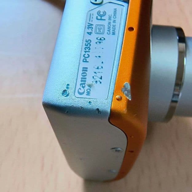 Canon IXY DIGITAL 110IS オレンジ 純正皮ケース付 動作品