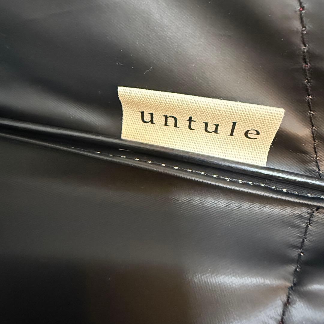 untule アントゥーレ　折りたたみ傘 ベージュと赤のコンビ