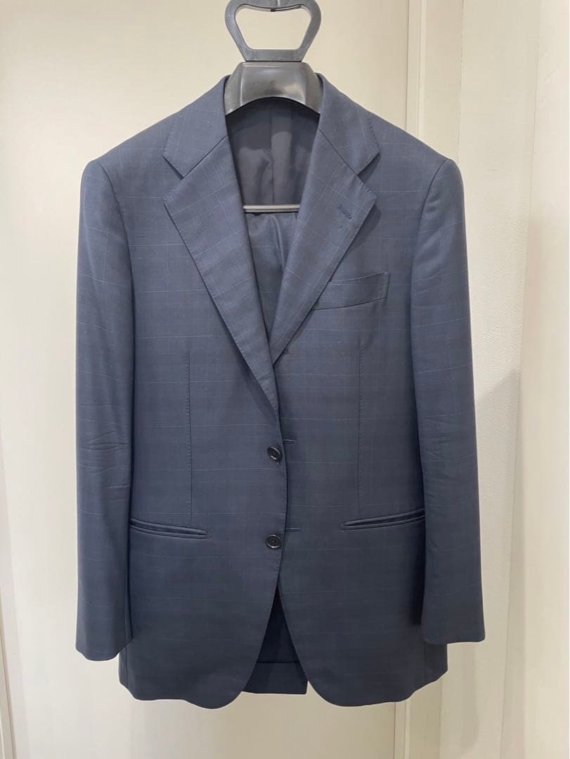 トゥモローランド ゼニア最高級15milmilスーツ ダークネイビー 美品 46