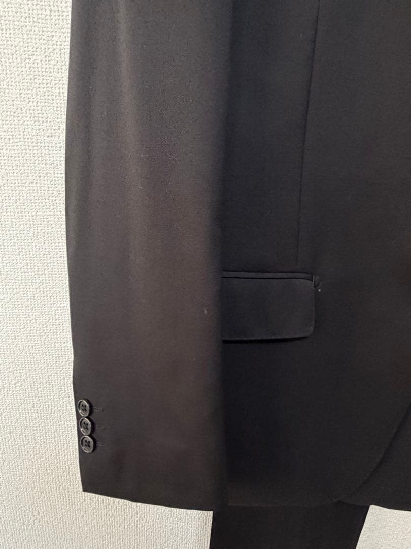 【美品】AOYAMA パーソンズ　黒無地　2パンツ　AB ストレッチ　ブラック