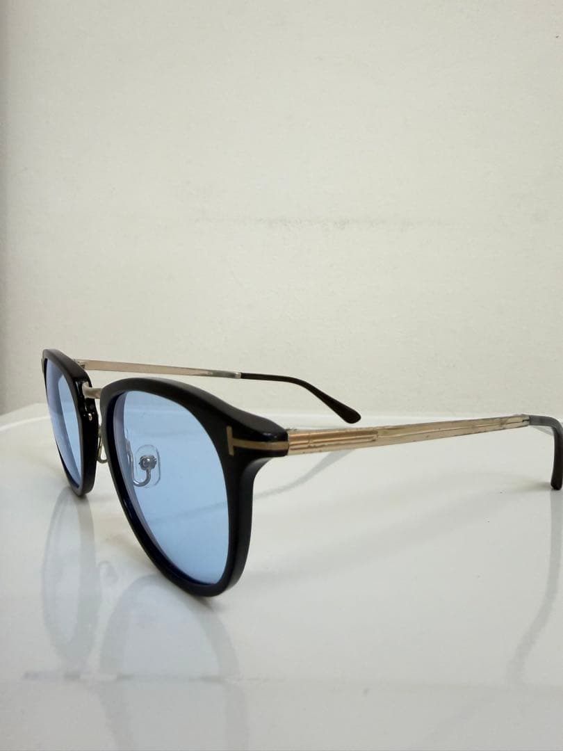 トムフォード 度なし ライトブルー メガネ　サングラス　メガネ