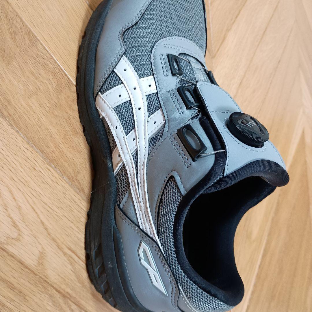 安全靴 アシックス BOA グレー 25センチ