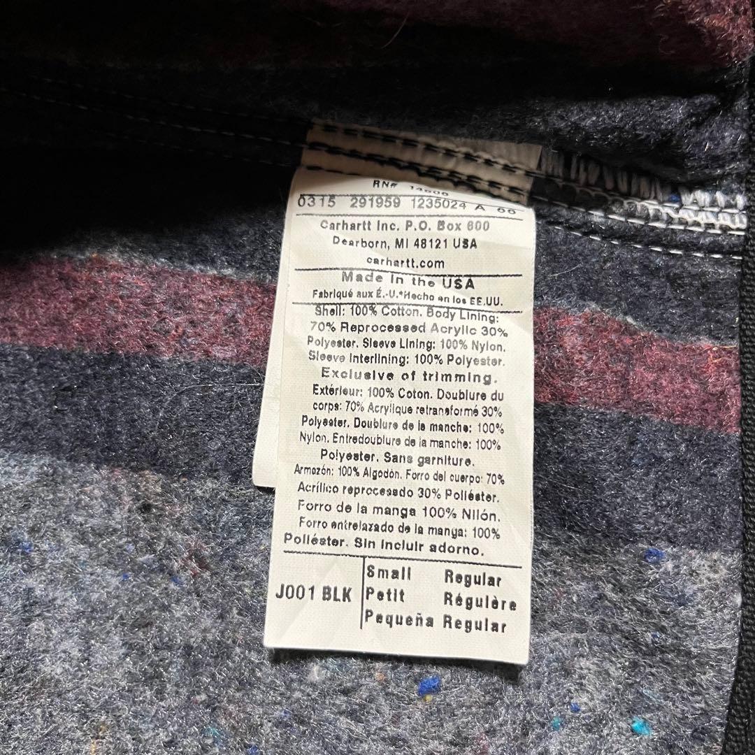カーハート　デトロイト　USA製　ブラック　S