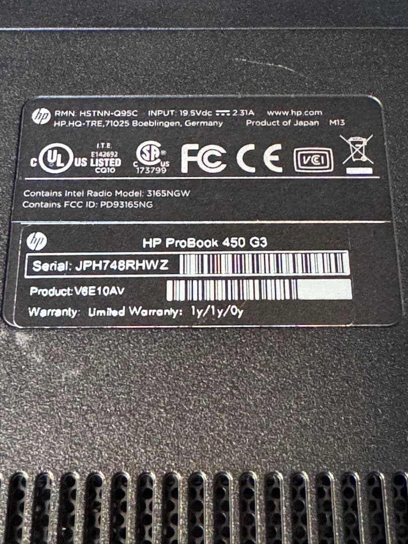 HP PROBOOK 450 G3 15.6インチ Windows 11