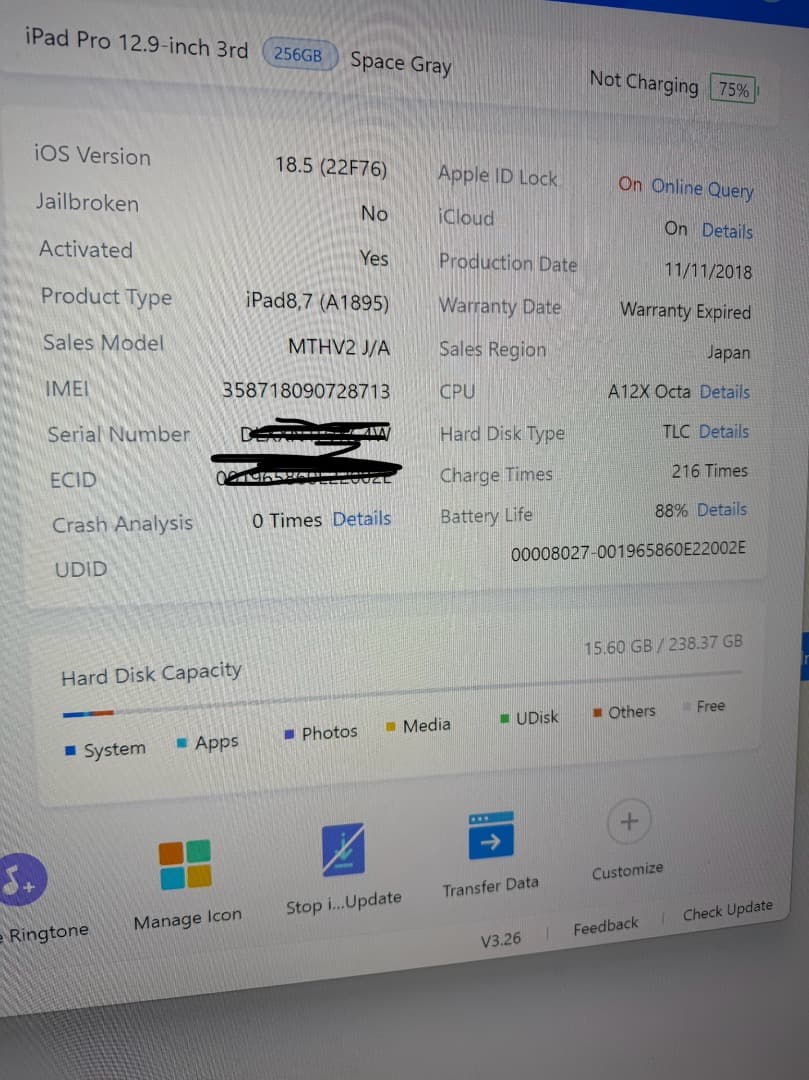 iPad Pro 12.9インチ 第3世代 256GB SIMフリー
